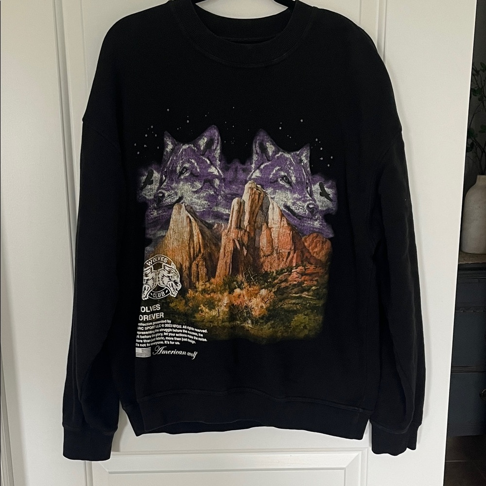 Black Graphic Darc Crewneck Sweatshirt